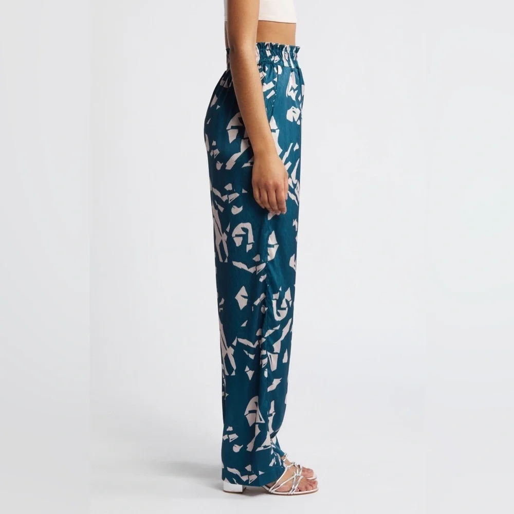 DiarraBlu Leer Batik Wide Leg Pants – Resortwear, Ethical, NWT, Size Small - Picture 4 of 7